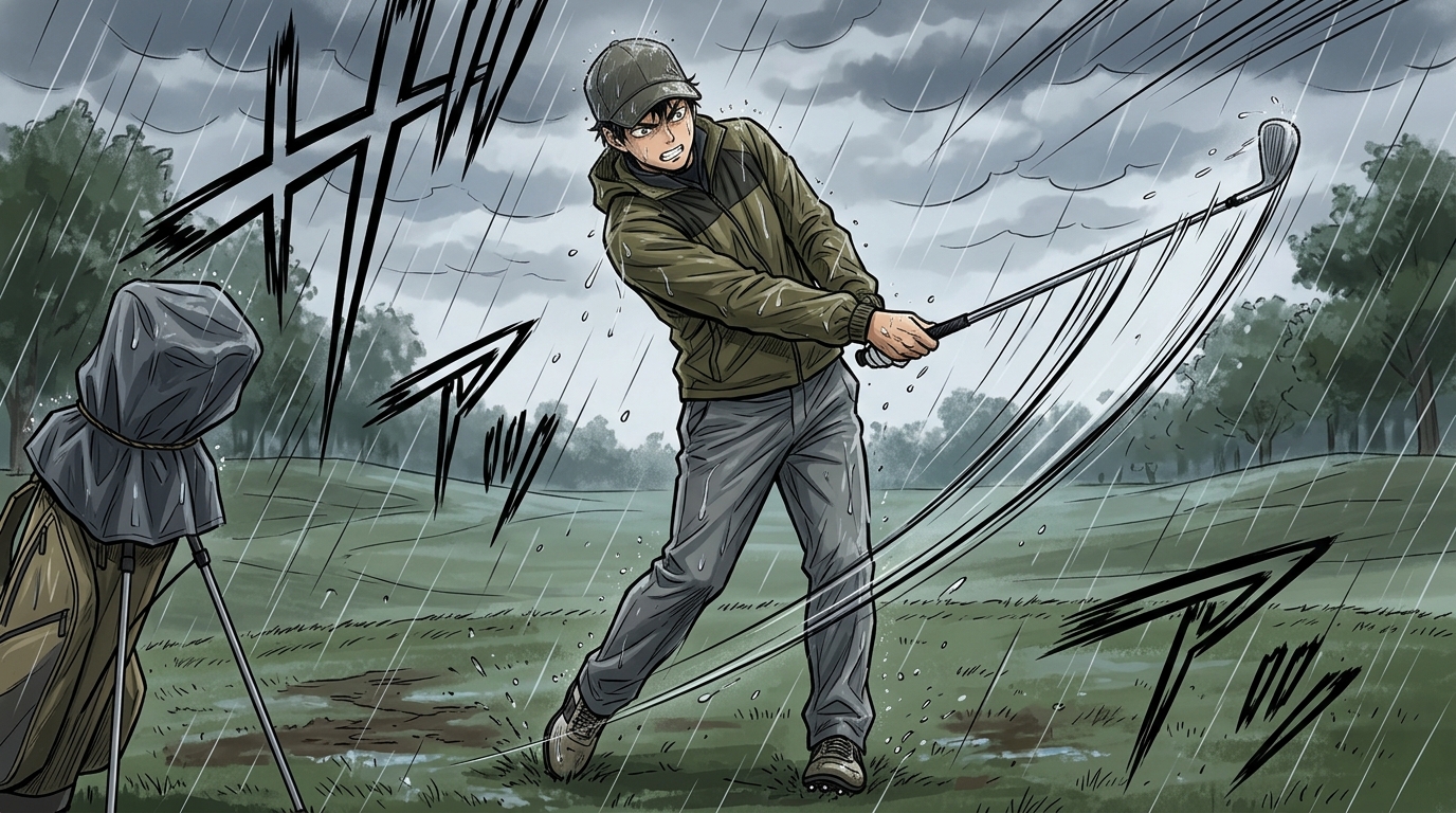 雨天ラウンドの装備と回し方 - 雨天ラウンドのスイング調整：押さえたい4つのポイント